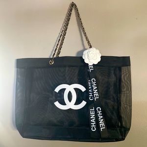 Chanel Black Mesh VIP Tote